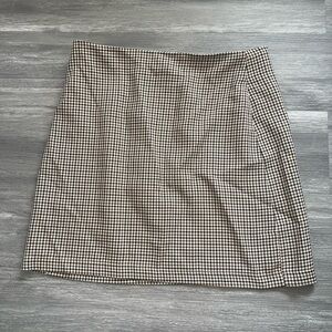 Plaid skirt with zipper back